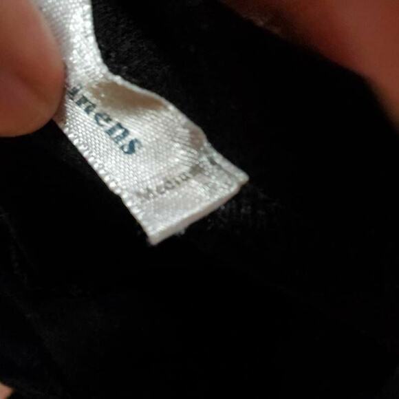 Lost Petal Linens Womens Blouse Black Sleeveless Scoop Neck Stretch Applique M - Picture 7 of 8